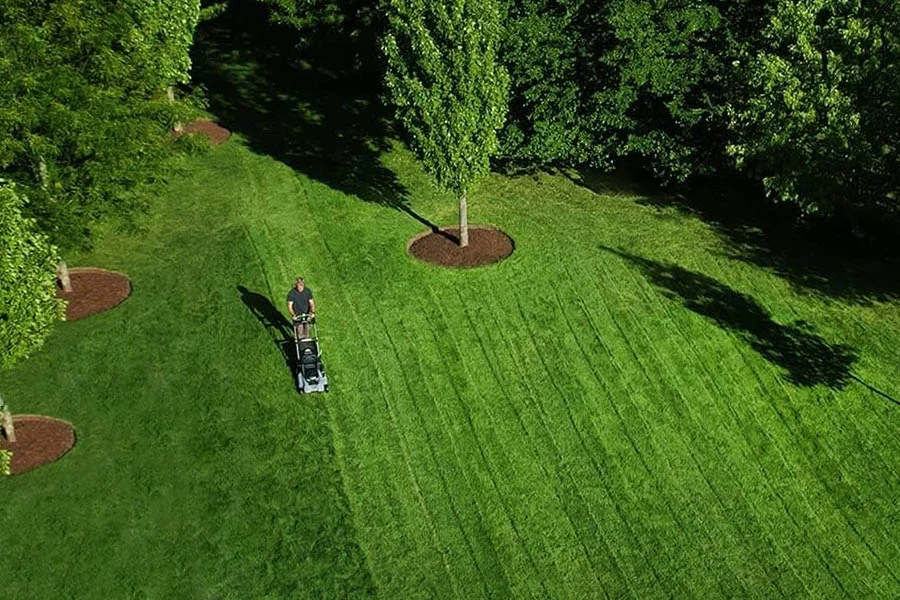 small battery powered lawn mower