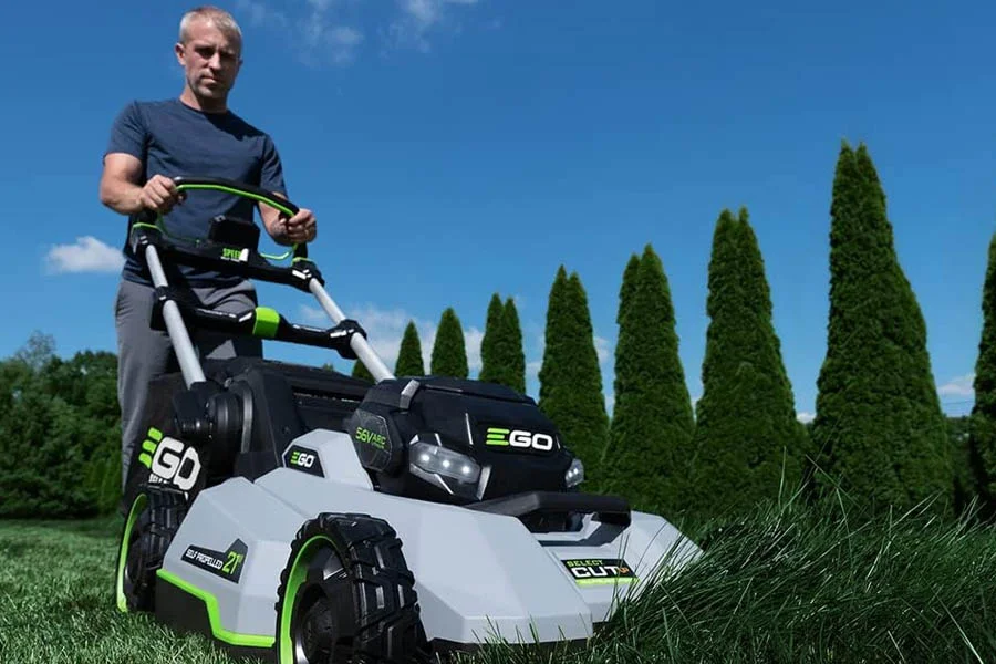 small battery powered lawn mower